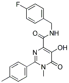 5-HYDROXY-1-METHYL-6-OXO-2-P-TOLYL-1,6-DIHYDRO-PYRIMIDINE-4-CARBOXYLIC ACID 4-FLUORO-BENZYLAMIDE 结构式
