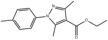 3,5-二甲基-1-(对甲苯基)-1H-吡唑-4-甲酸乙酯 结构式