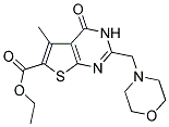 ETHYL 5-METHYL-2-(MORPHOLIN-4-YLMETHYL)-4-OXO-3,4-DIHYDROTHIENO[2,3-D]PYRIMIDINE-6-CARBOXYLATE 结构式