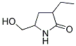 3-ETHYL-5-HYDROXYMETHYLPYRROLIDIN-2-ONE 结构式