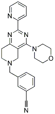 3-(4-MORPHOLIN-4-YL-2-PYRIDIN-2-YL-7,8-DIHYDRO-5H-PYRIDO[4,3-D]PYRIMIDIN-6-YLMETHYL)-BENZONITRILE 结构式