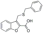 3-BENZYLSULFANYLMETHYL-BENZOFURAN-2-CARBOXYLIC ACID 结构式