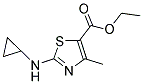 2-CYCLOPROPYLAMINO-4-METHYL-THIAZOLE-5-CARBOXYLIC ACID ETHYL ESTER 结构式