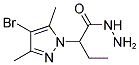 2-(4-Bromo-3,5-dimethyl-pyrazol-1-yl)-butyric acid hydrazide 结构式