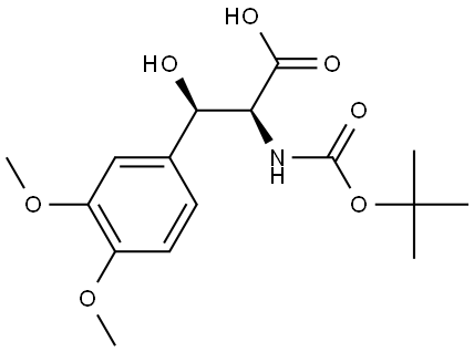 Boc-D-threo-3-(3,4-dimethoxyphenyl)serine 结构式