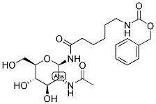 2-ACETAMIDO-2-DEOXY-N[N-(BENZYLOXYCARBONYL)-E-AMINOCAPROYL]-B-D-GLUCOPYRANOSYLAMINE 结构式