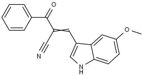 2-Benzoyl-3-(5-methoxy-1H-indol-3-yl)acrylonitrile 结构式