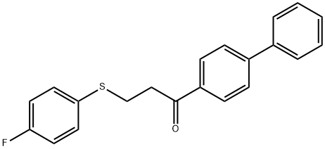 1-([1,1'-联苯]-4-基)-3-((4-氟苯基)硫代)丙-1-酮 结构式