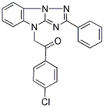 1-(4-CHLOROPHENYL)-2-(2-PHENYL-4H-[1,2,4]TRIAZOLO[1,5-A]BENZIMIDAZOL-4-YL)ETHANONE 结构式