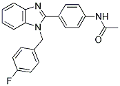 N-(4-[1-(4-FLUORO-BENZYL)-1H-BENZOIMIDAZOL-2-YL]-PHENYL)-ACETAMIDE 结构式