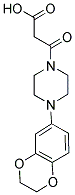 3-[4-(2,3-DIHYDRO-1,4-BENZODIOXIN-6-YL)PIPERAZIN-1-YL]-3-OXOPROPANOIC ACID 结构式