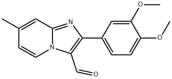 2-(3,4-二甲氧基苯基)-7-甲基咪唑并[1,2-A]吡啶-3-甲醛 结构式