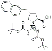 (2S,4R)-N,N'-BIS(BOC)-GAMMA-(2-NAPHTHYLMETHYL)-L-PROLINE CARBOXAMIDINE 结构式