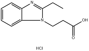 3-(2-Ethyl-benzoimidazol-1-yl)-propionic acid hydrochloride 结构式