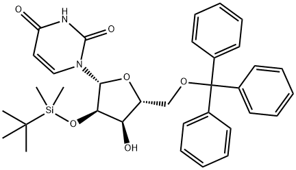 2′-O-(叔丁基二甲基甲硅烷基)-5′-O-三苯并三氢吡啶 结构式
