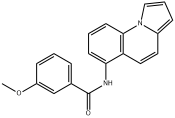 3-METHOXY-N-PYRROLO[1,2-A]QUINOLIN-6-YLBENZENECARBOXAMIDE 结构式
