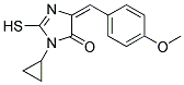 3-CYCLOPROPYL-2-MERCAPTO-5-(4-METHOXY-BENZYLIDENE)-3,5-DIHYDRO-IMIDAZOL-4-ONE 结构式