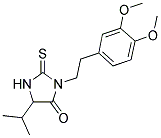 3-[2-(3,4-DIMETHOXYPHENYL)ETHYL]-5-ISOPROPYL-2-THIOXOIMIDAZOLIDIN-4-ONE 结构式