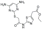 Ethyl [2-(([(4,6-diaminopyrimidin-2-yl)thio]acetyl)amino)-1,3-thiazol-5-yl]acetate 结构式