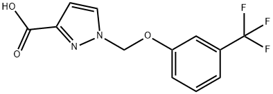 1-(3-TRIFLUOROMETHYL-PHENOXYMETHYL)-1 H-PYRAZOLE-3-CARBOXYLIC ACID 结构式