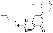 2-(BUTYLAMINO)-7-(2-CHLOROPHENYL)-7,8-DIHYDROQUINAZOLIN-5(6H)-ONE 结构式