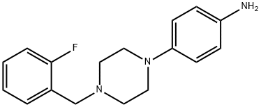 4-(4-(2-氟苄基)哌嗪-1-基)苯胺 结构式