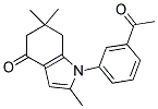 1-(3-Acetylphenyl)-2,6,6-trimethyl-5,6,7-trihydroindol-4-one 结构式