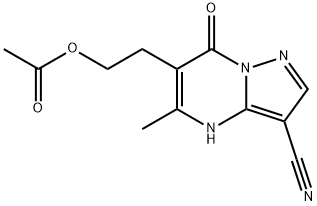 2-(3-CYANO-5-METHYL-7-OXO-4,7-DIHYDROPYRAZOLO[1,5-A]PYRIMIDIN-6-YL)ETHYL ACETATE 结构式