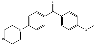 (4-METHOXY-PHENYL)-(4-PIPERAZIN-1-YL-PHENYL)-METHANONE 结构式