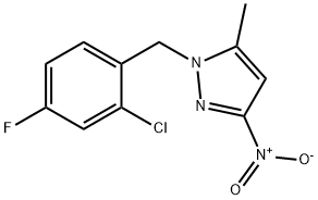 1-(2-氯-4-氟苄基)-5-甲基-3-硝基-1H-吡唑 结构式