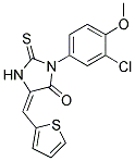 3-(3-CHLORO-4-METHOXY-PHENYL)-5-THIOPHEN-2-YLMETHYLENE-2-THIOXO-IMIDAZOLIDIN-4-ONE 结构式