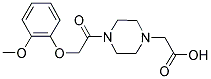 (4-[(2-METHOXYPHENOXY)ACETYL]PIPERAZIN-1-YL)ACETIC ACID 结构式