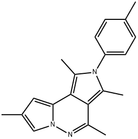 1,3,4,8-TETRAMETHYL-2-(4-METHYLPHENYL)-2H-DIPYRROLO[1,2-B:3',4'-D]PYRIDAZINE 结构式
