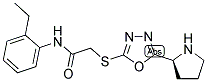 N-(2-ETHYL-PHENYL)-2-(5-PYRROLIDIN-2-YL-[1,3,4]OXADIAZOL-2-YLSULFANYL)-ACETAMIDE 结构式