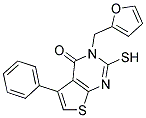 3-(2-FURYLMETHYL)-2-MERCAPTO-5-PHENYLTHIENO[2,3-D]PYRIMIDIN-4(3H)-ONE 结构式