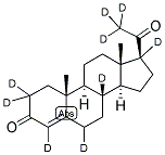 PROGESTERONE-2,2,4,6,8,17 ALPHA,21,21,21-D9 结构式