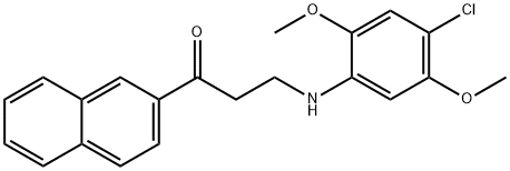 3-((4-氯-2,5-二甲氧基苯基)氨基)-1-(萘-2-基)丙-1-酮 结构式