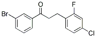 3'-Bromo-3-(4-chloro-2-fluorophenyl)propiophenone 结构式