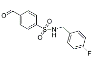 4-ACETYL-N-(4-FLUOROBENZYL)BENZENESULFONAMIDE 结构式