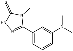5-[3-(二甲基氨基)苯基]-4-甲基-4H-1,2,4-三唑-3-硫醇 结构式