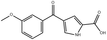 4-(3-METHOXY-BENZOYL)-1H-PYRROLE-2-CARBOXYLIC ACID 结构式
