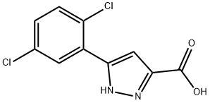 5-(2,5-二氯苯基)-1H-吡唑-3-羧酸 结构式