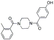 4-([4-(2-METHYLBENZOYL)PIPERAZIN-1-YL]CARBONYL)PHENOL 结构式