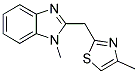 1-METHYL-2-[(4-METHYL-1,3-THIAZOL-2-YL)METHYL]-1H-BENZIMIDAZOLE 结构式
