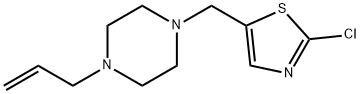 1-ALLYL-4-[(2-CHLORO-1,3-THIAZOL-5-YL)METHYL]PIPERAZINE 结构式