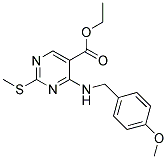 ETHYL 4-[(4-METHOXYBENZYL)AMINO]-2-(METHYLTHIO)PYRIMIDINE-5-CARBOXYLATE 结构式