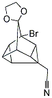 (1-BROMOSPIRO(PENTACYCLO[4.3.0.0(2,4).0(3,8).0(5,7)]NONANE-9,2'-[1,3]-DIOXOLANE)-4-YL)ACETONITRILE 结构式