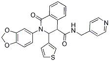 (2-BENZO[3,4-D]1,3-DIOXOLEN-5-YL-1-OXO-3-(3-THIENYL)(4-2,3,4-TRIHYDROISOQUINOLYL))-N-(4-PYRIDYLMETHYL)FORMAMIDE 结构式
