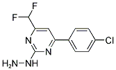 [4-(4-CHLORO-PHENYL)-6-DIFLUOROMETHYL-PYRIMIDIN-2-YL]-HYDRAZINE 结构式