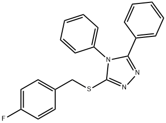 4,5-DIPHENYL-4H-1,2,4-TRIAZOL-3-YL 4-FLUOROBENZYL SULFIDE 结构式